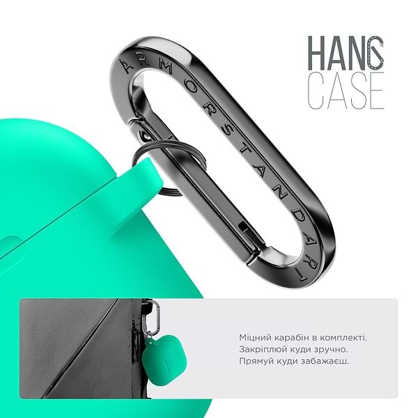 Фото - Чехол для наушников Armorstandart Hang Case for Apple AirPods 4 Mint Green (ARM81287)