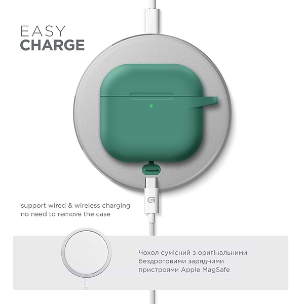 Фото - Чехол для наушников Armorstandart Hang Case for Apple AirPods 4 Needle Green (ARM81289)