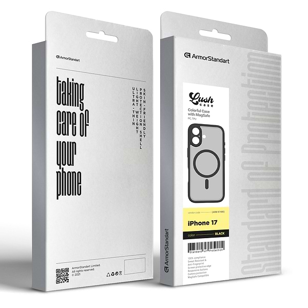 Фото - Чехол для смартфона Armorstandart Lush MagCase for Apple iPhone 17 Black (ARM87480)