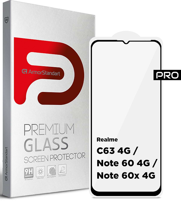 Фото - Защитное стекло для смартфона Armorstandart Pro for Realme C63 4G / Note 60 4G / Note 60x 4G Black (ARM78445)