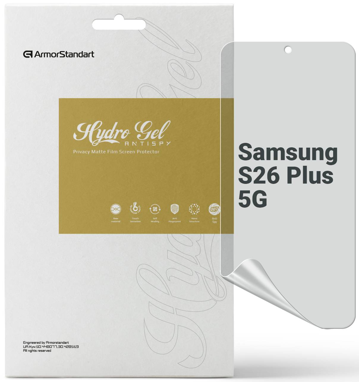 Захисна плівка для смартфону Armorstandart Anti-spy for Samsung Galaxy S26 Plus 5G (ARM89466)