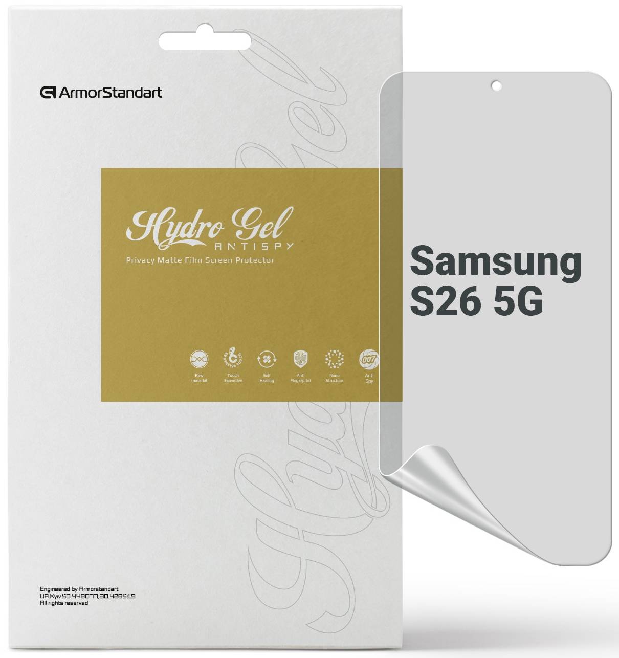 Захисна плівка для смартфону Armorstandart Anti-spy for Samsung Galaxy S26 5G (ARM88729)