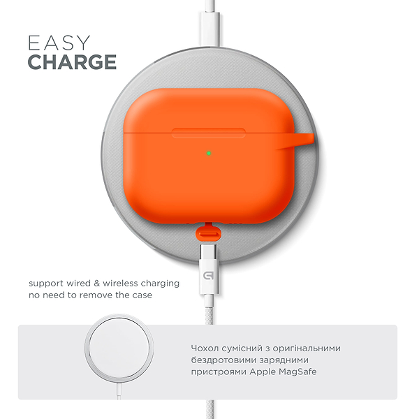 Фото - Уценка - Чехол для наушников Armorstandart Hang Case for Apple AirPods Pro 3 Orange (ARM88278)