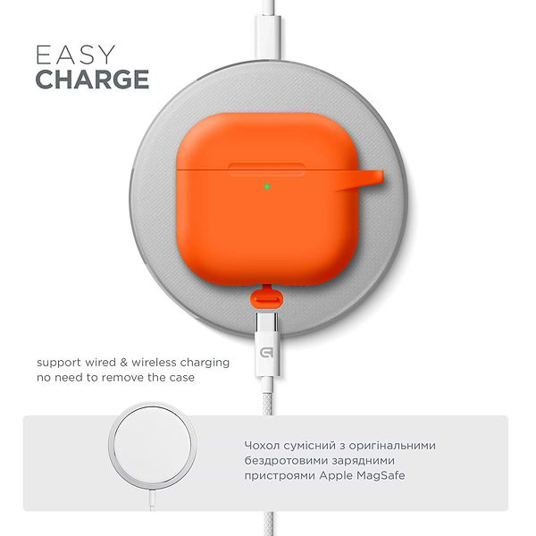 Фото - Чехол для наушников Armorstandart Hang Case for Apple AirPods 4 Orange (ARM81288)