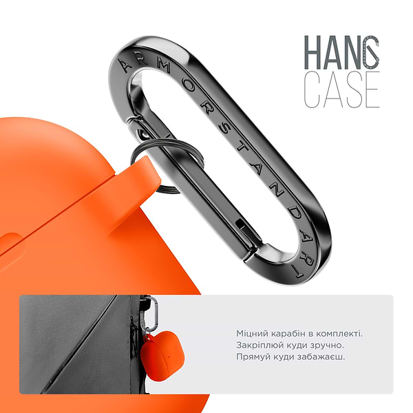 Фото - Чехол для наушников Armorstandart Hang Case for Apple AirPods 4 Orange (ARM81288)