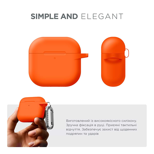Фото - Чехол для наушников Armorstandart Hang Case for Apple AirPods 4 Orange (ARM81288)