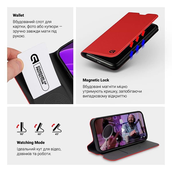 Фото - Чохол для смартфону Armorstandart OneFold Case for Realme C63 4G Red (ARM80939)