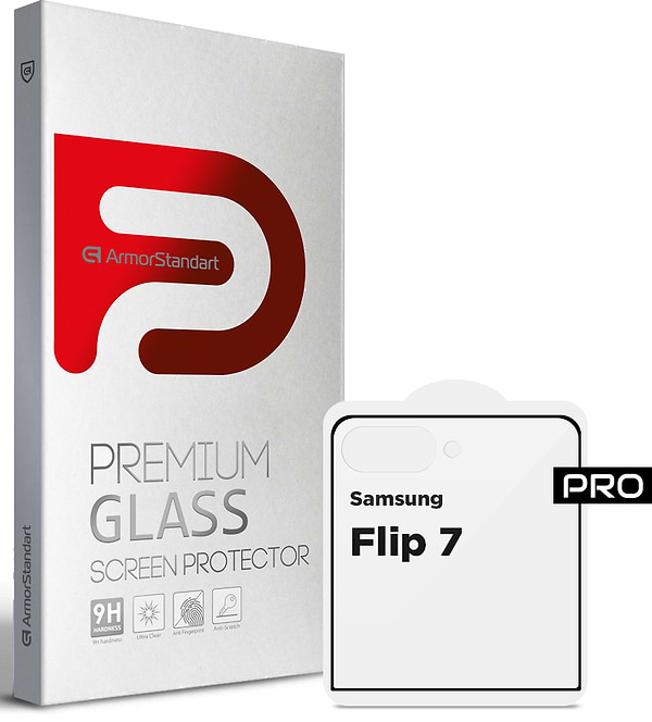 Фото - Защитное стекло для смартфона ArmorStandart Pro на внешний дисплей for Samsung Flip 7 (ARM88009) Фото - Защитное стекло для смартфона ArmorStandart Pro на внешний дисплей for Samsung Flip 7 (ARM88009)