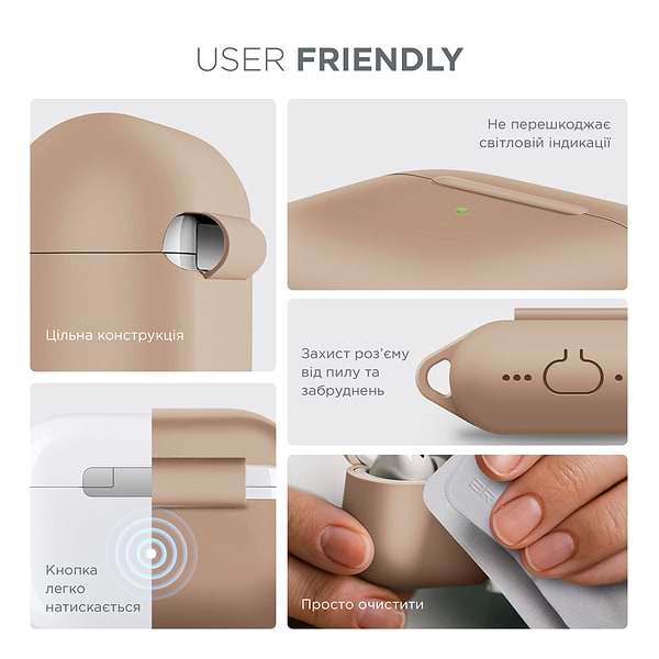 Фото - Чехол для наушников Armorstandart Hang Case for Apple AirPods 4 Pink Sand (ARM81291)