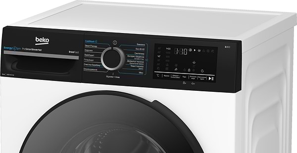 Фото - Комплект техники Beko Стиральная машина с фронтальной загрузкой + Сушильная машина + Комплект креплений для установки в колонну Beko BM3WFSU48415WPBB2 + BM3T48239WPBB2 + NPSKW