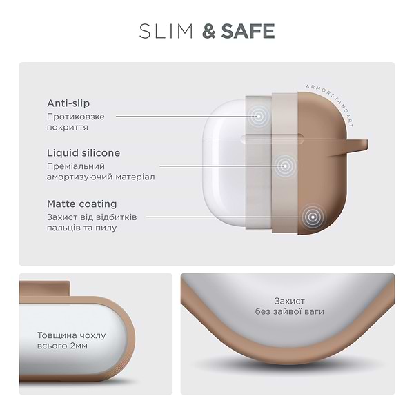 Фото - Чехол для наушников Armorstandart Hang Case for Apple AirPods 4 Pink Sand (ARM81291)