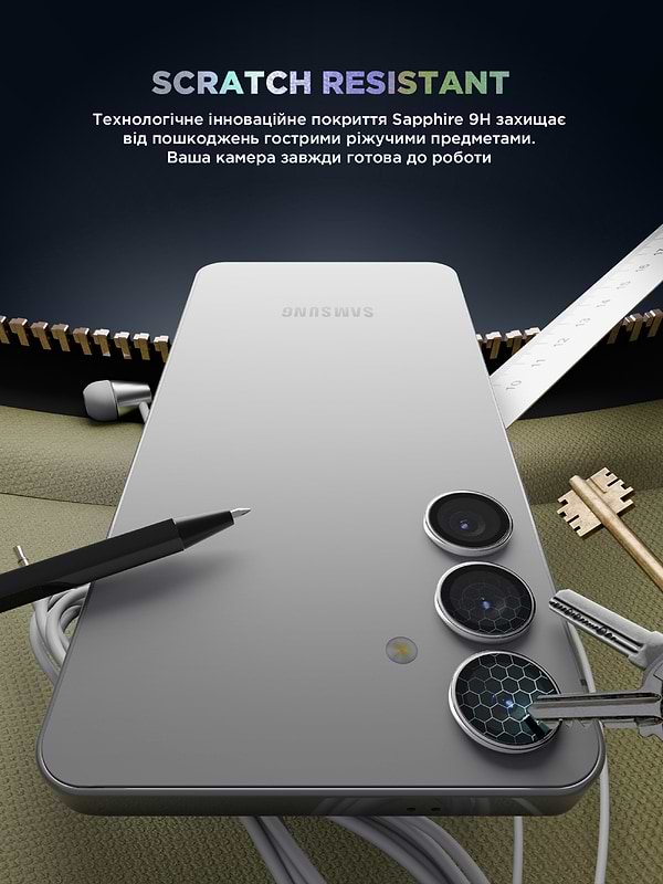 Фото - Захисне скло для смартфону Armorstandart для камери Supreme Black Icon for Samsung S24 Plus Clear (ARM76615)