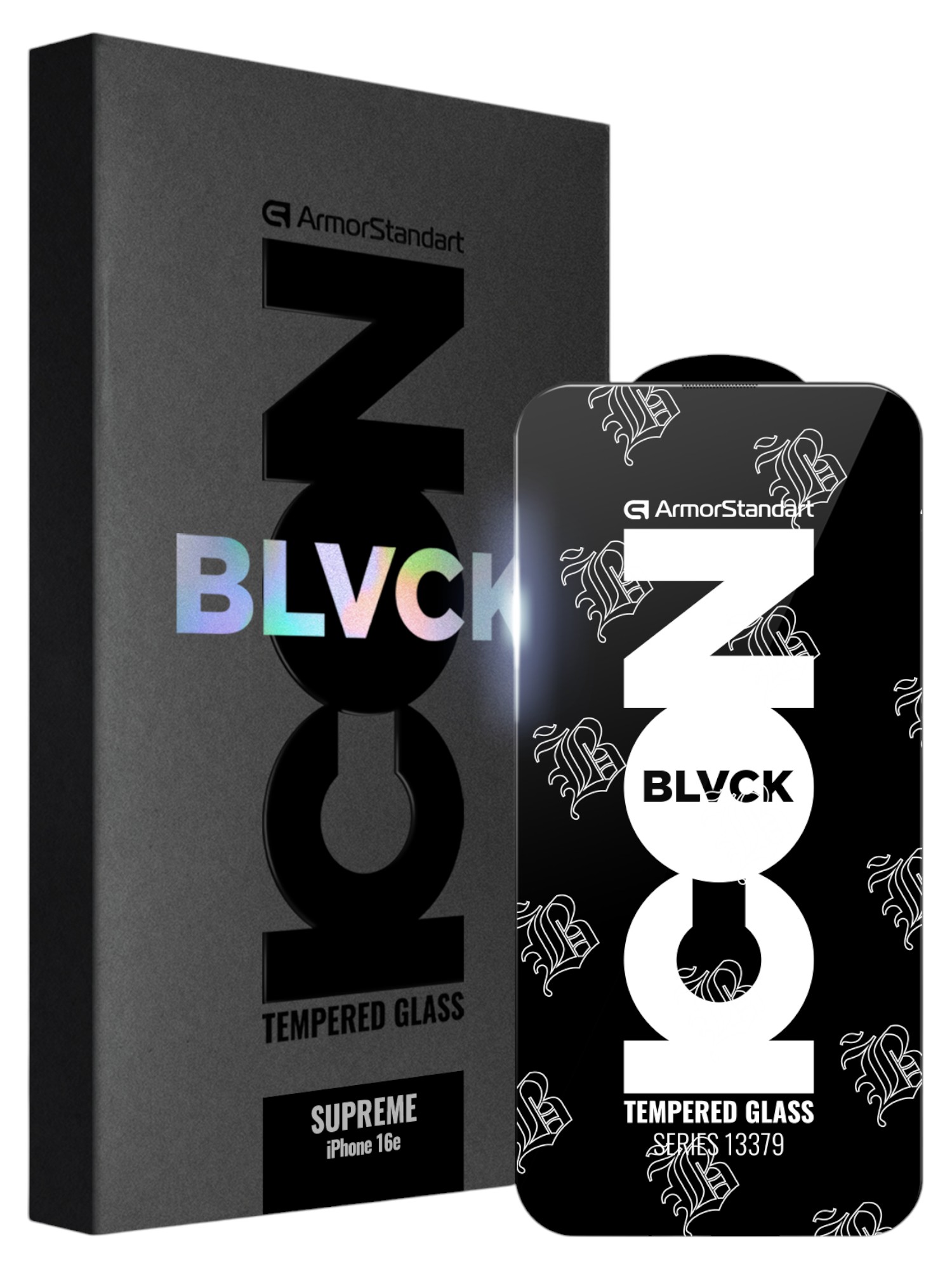Защитное стекло для смартфона Armorstandart Supreme Black Icon 2.5D for Apple iPhone 16e Black (ARM84134)