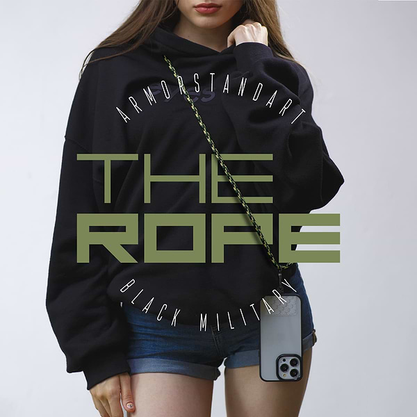 Фото - Ремешок для смартфона Armorstandart Rope Black Military with Clear holder (ARM76092)