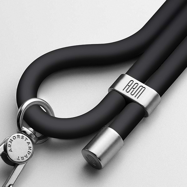 Фото - Ремінець для смартфону Armorstandart Silicone Rope Titanium Black with Grey holder (ARM76273)