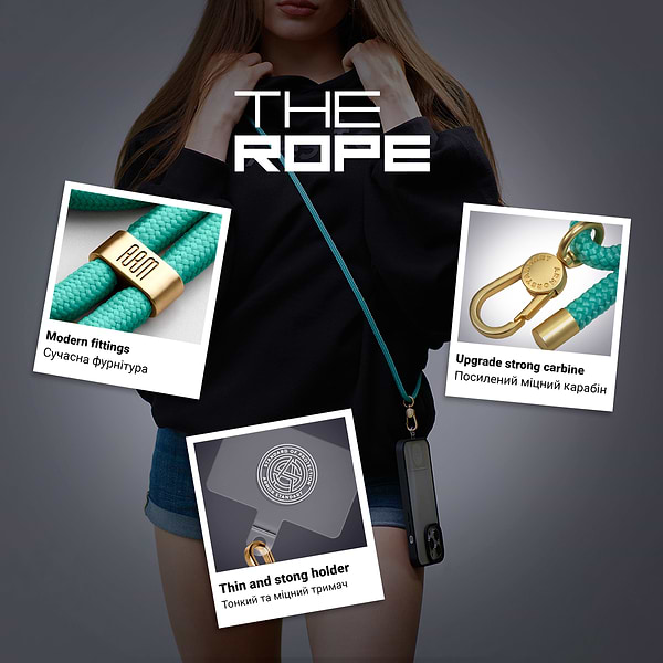 Фото - Ремінець для смартфону Armorstandart Rope Gold Arctic with Clear holder (ARM67202)