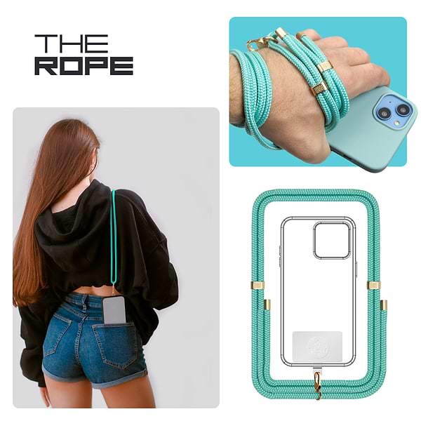 Фото - Ремінець для смартфону Armorstandart Rope Gold Arctic with Clear holder (ARM67202)