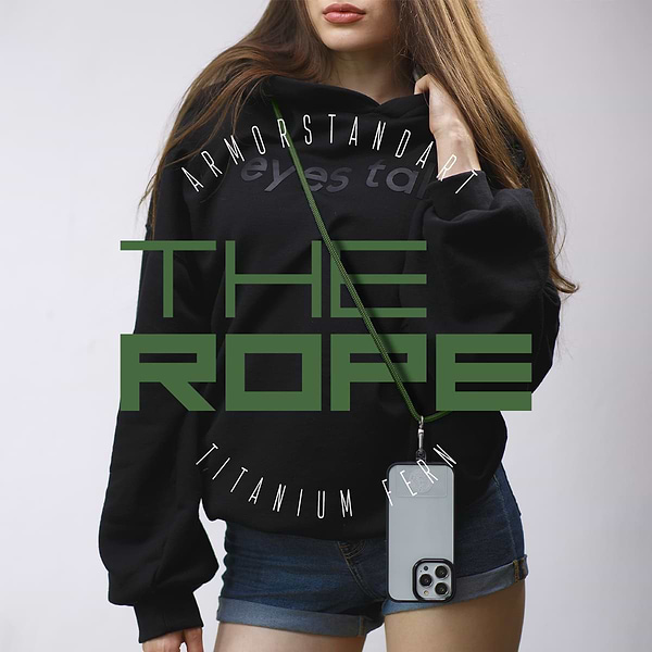 Фото - Ремінець для смартфону Armorstandart Rope Titanium Fern with Clear holder (ARM76102)