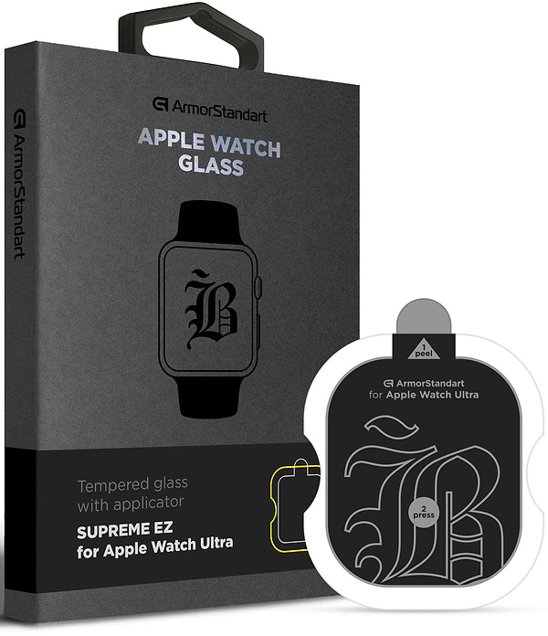 Фото - Захисне скло для смарт-годинника Armorstandart Supreme Black Icon for Apple Watch Ultra 49 mm (ARM77073)