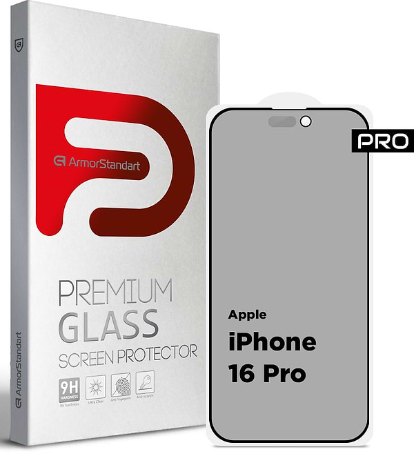 Фото - Защитное стекло для смартфона Armorstandart Pro Anti-spy Matte for Apple iPhone 16 Pro Black (ARM79399)