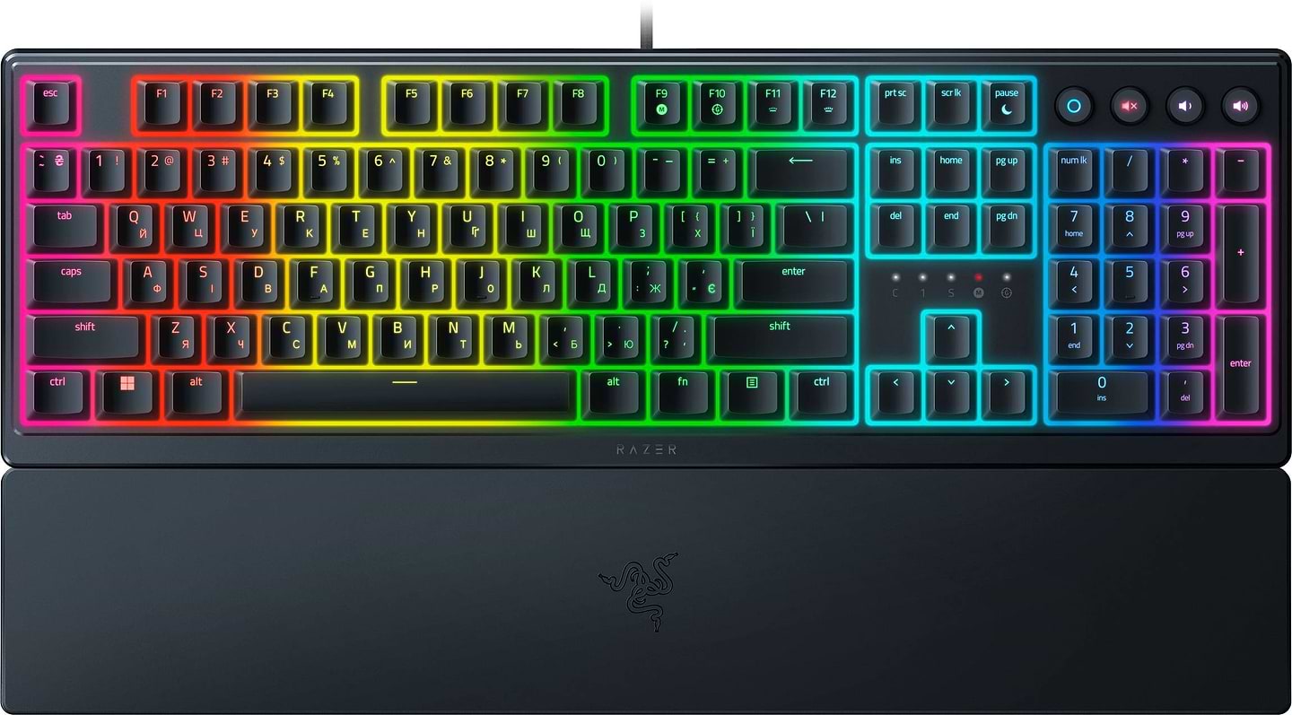 Клавиатура проводная игровая Razer Ornata V3 UKR USB Black (RZ03-04462100-R371) - Фото 1