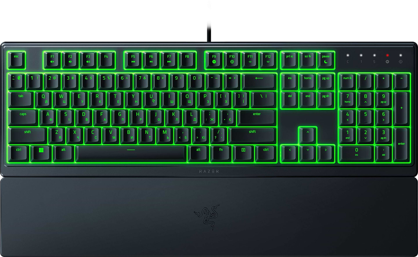 Клавіатура дротова ігрова Razer Ornata V3 X UKR USB Black (RZ03-04471900-R371) - Фото 1