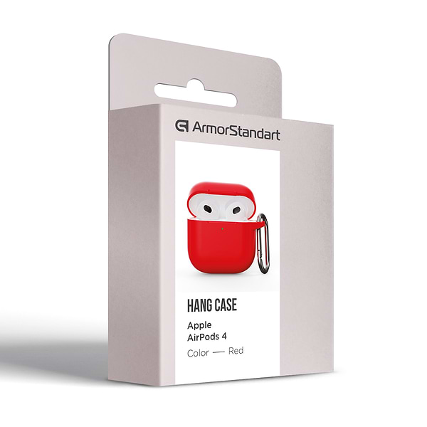 Фото - Чехол для наушников Armorstandart Hang Case for Apple AirPods 4 Red (ARM81293)
