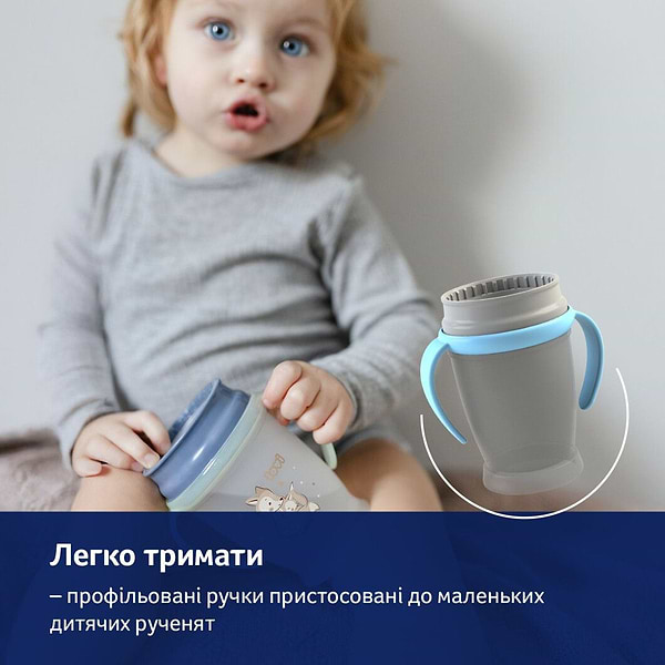Фото - Поильник-непроливайка детский Lovi 360 250 мл Night&Day Rabbit (1/610)