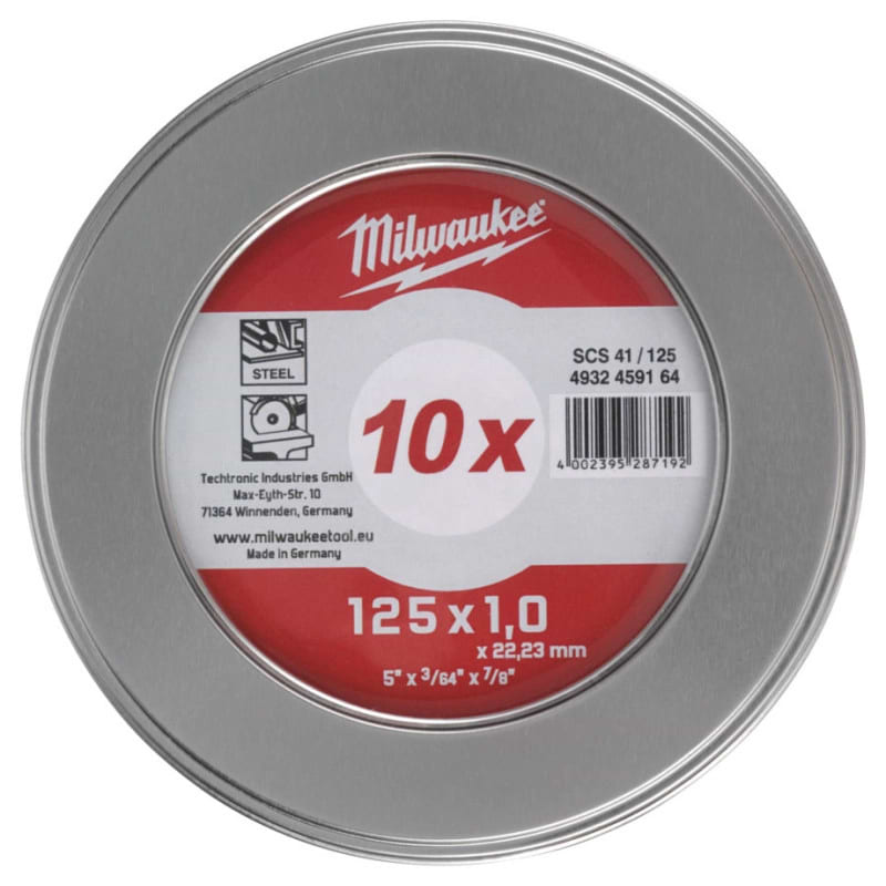Круг відрізний по металу Milwaukee SCS 41/125х1, 125мм 10 шт. (4932459164)