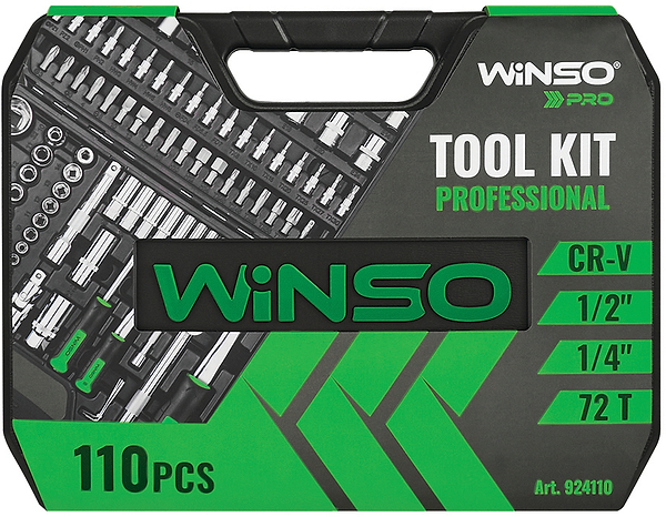 Фото - Набор инструментов Winso в кейсе Pro 110 шт. (924110)