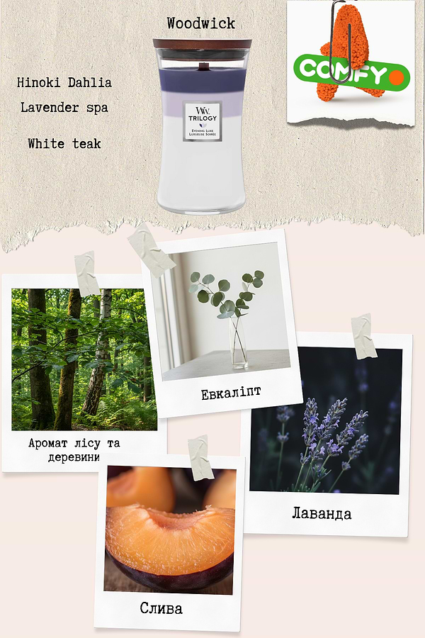 Фото - Свічка скло Woodwick Medium Trilogy Evening Luxe (Вечірній Люкс) 275г (1743627E)