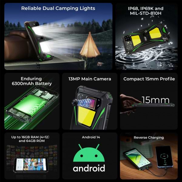 Фото - Смартфон OUKITEL G5 4/128Gb Green