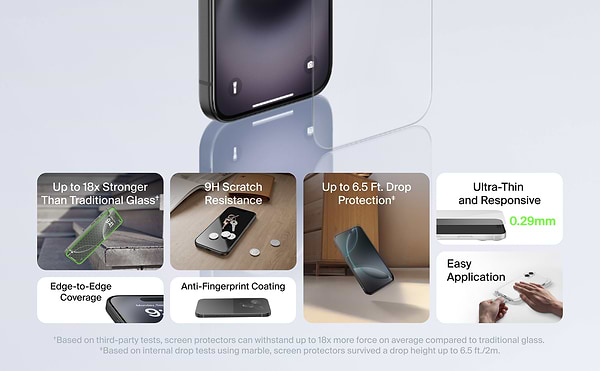 Фото - Захисне скло для смартфону Belkin for iPhone Air (OVA237HQ)