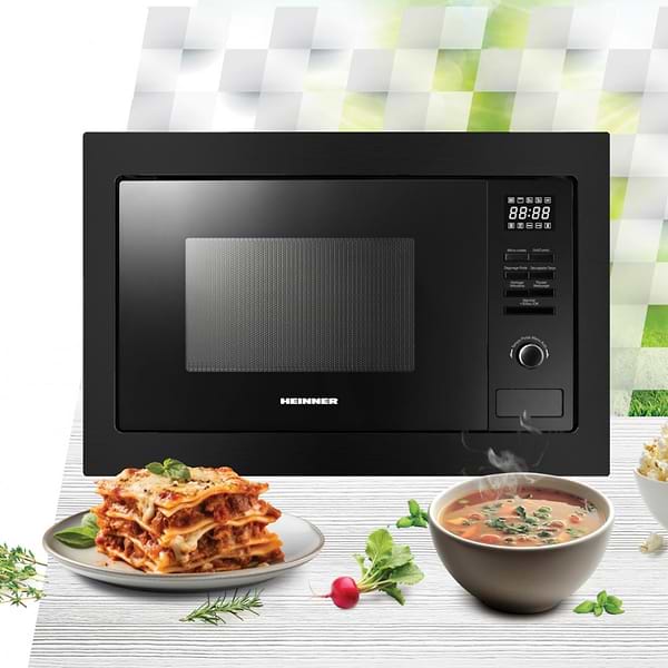 Фото - Мікрохвильова піч (НВЧ) вбудована Heinner HMW-MDBI25GDBK