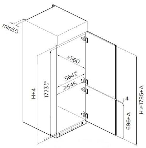 Фото - Холодильник встраиваемый Heinner HC-BIM271INVE++