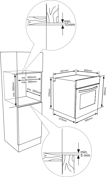 Фото - Духова шафа Heinner HBO-V6510GCDRC-GBK