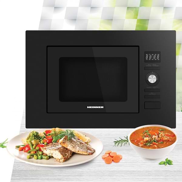 Фото - Мікрохвильова піч (НВЧ) вбудована Heinner HMW-MDBI20GDBK