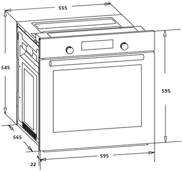Фото - Духова шафа електрична Heinner HBO-S624LTG-IX
