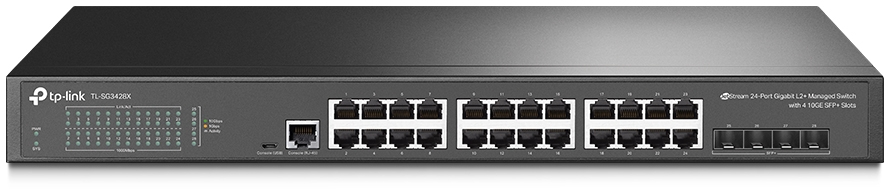 Коммутатор локальної мережі (Switch) TP-Link JetStream 24-Port Gigabit L2+ Managed Switch with 4 10GE SFP+ Slots (SG3428X) - Фото 1