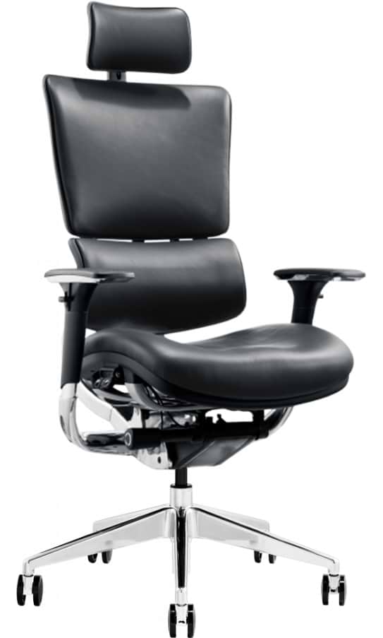 Кресло офисное GT Racer X-807 Leather Black (P-02) - Фото 1