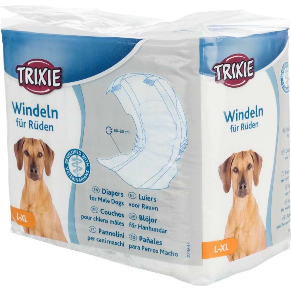 Підгузки для собак Trixie L-XL 60-80 см 12 шт. (4011905236438)