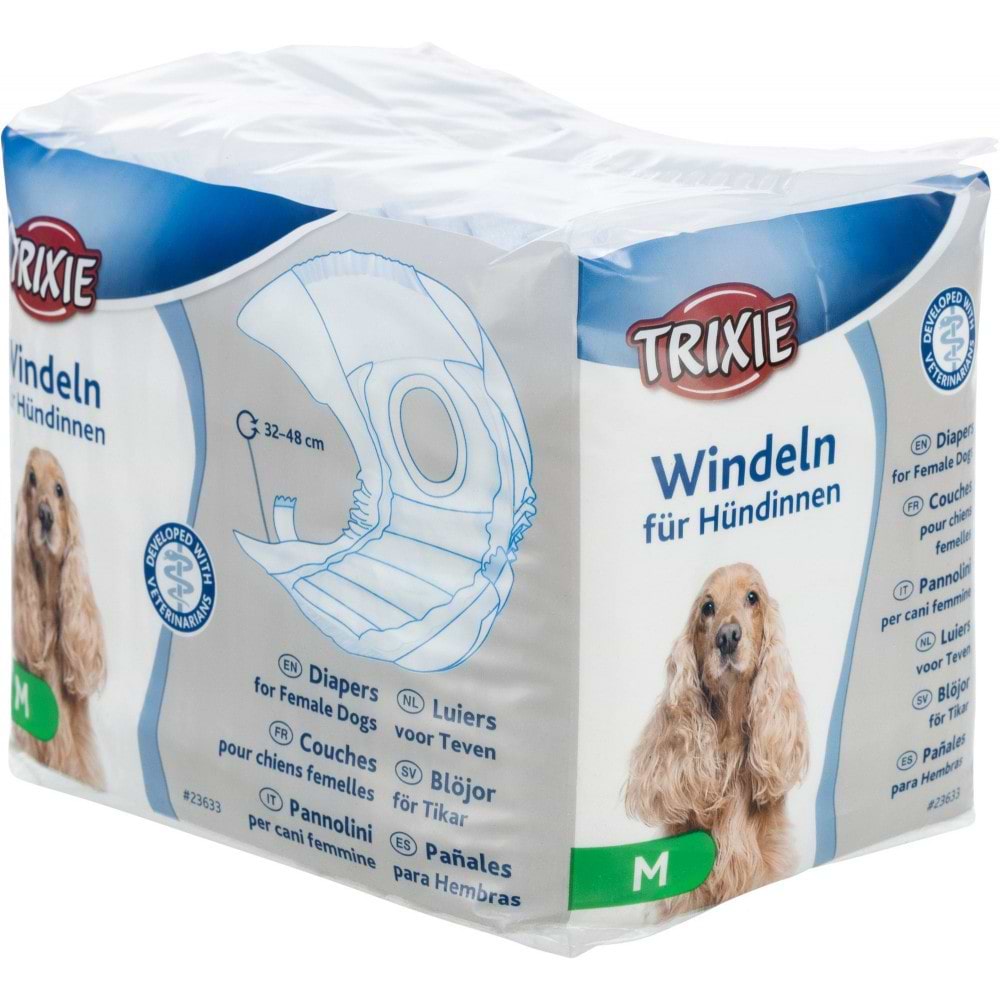 Підгузки для собак Trixie M 32-48 см 12 шт. (4011905236339)