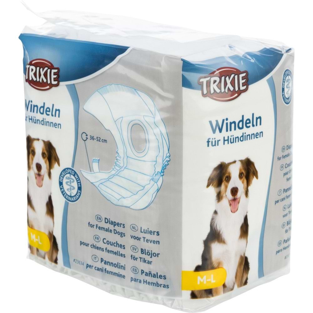 Підгузки для собак Trixie M-L 36-52 см 12 шт. (4011905236346)