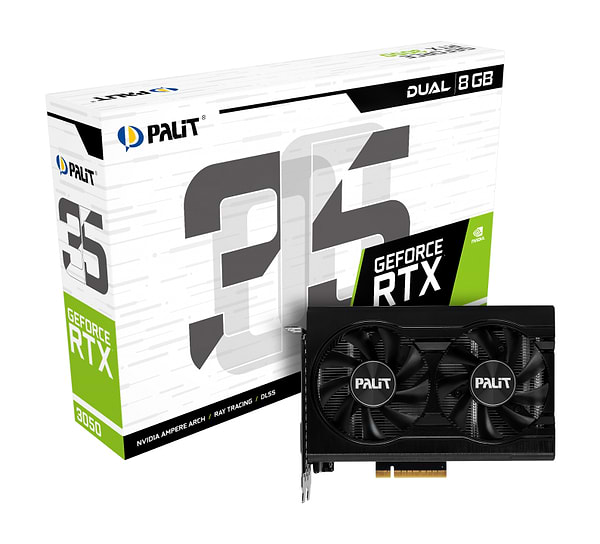 Відеокарта Palit GF RTX 3050 8GB GDDR6 Dual (NE63050018P1-1070D) купити ...