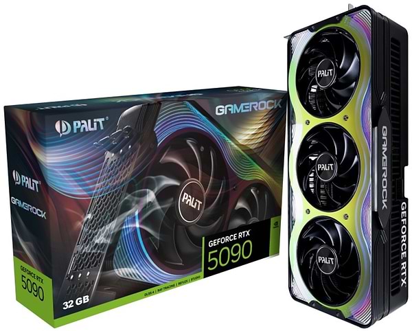 Фото - Відеокарта Palit Nvidia GeForce RTX 5090 GameRock 32GB GDDR7 (NE75090019R5-GB2020G)