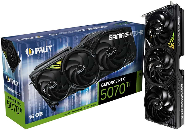 Фото - Видеокарта Palit NVIDIA RTX5070Ti GAMINGPRO-S 16GB GDDR7 (NE7507T019T2-GB2031U)