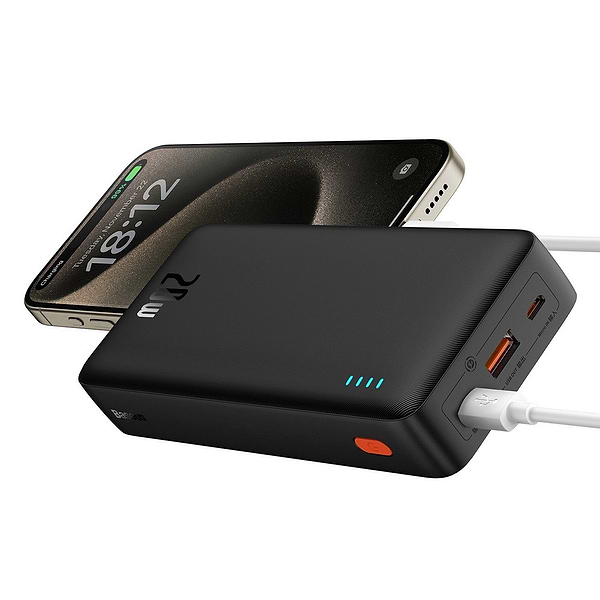 Фото - Батарея мобільна Baseus Airpow Powerbank 20W 20000mAh Fast Charge Black (P10022804113-00)