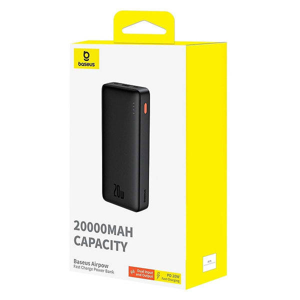 Фото - Батарея мобільна Baseus Airpow Powerbank 20W 20000mAh Fast Charge Black (P10022804113-00)