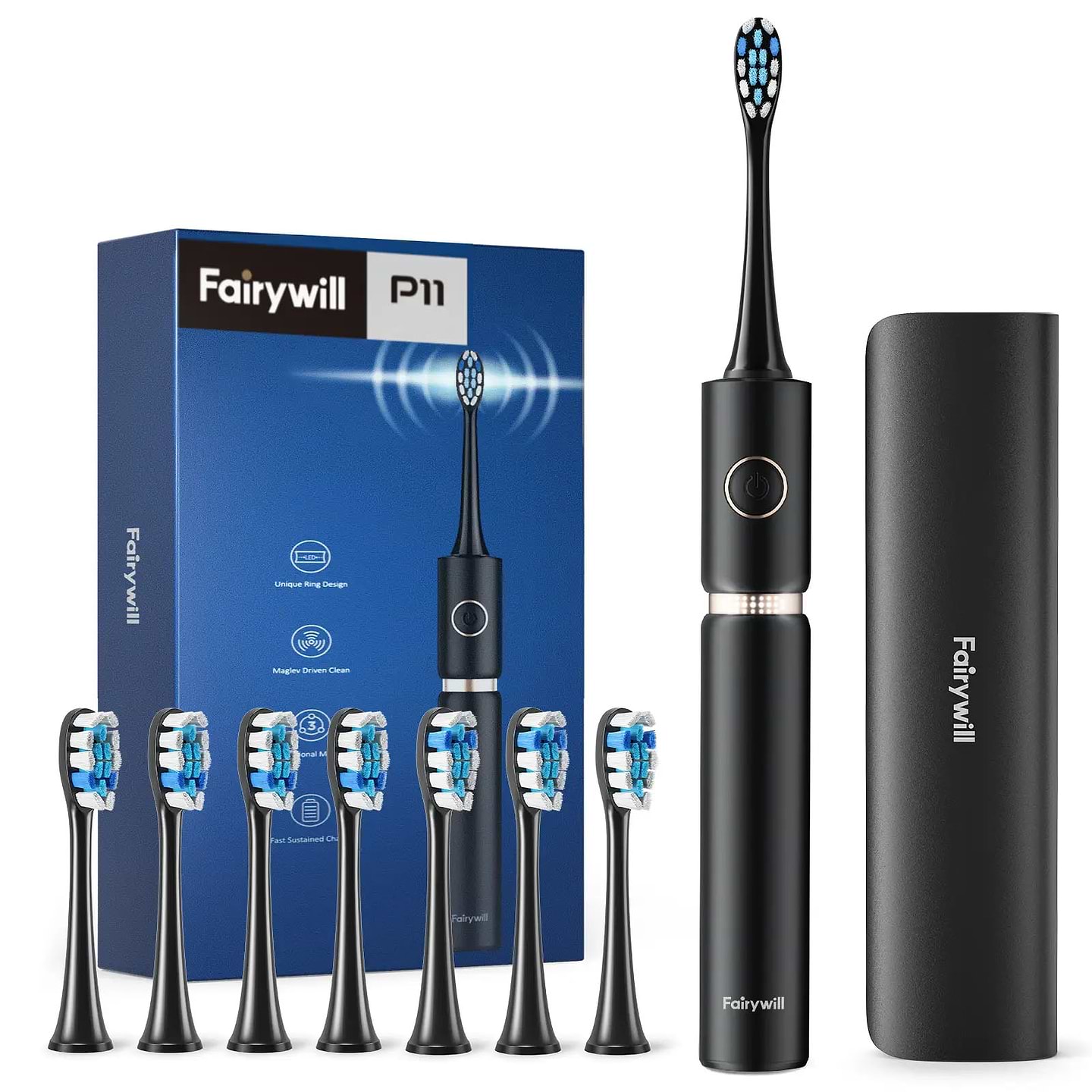 Зубная щетка электрическая Fairywill P11 Black - Фото 1