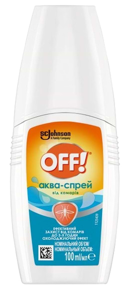 Фото - Спрей від комах OFF Аква-спрей 100мл Фото - Спрей від комах OFF Аква-спрей 100мл